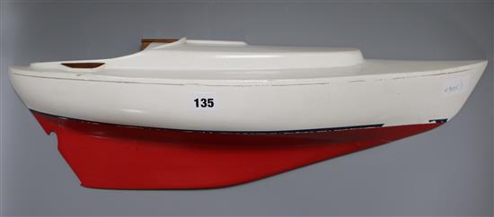 A half-hull model of a Colin Archer yacht
